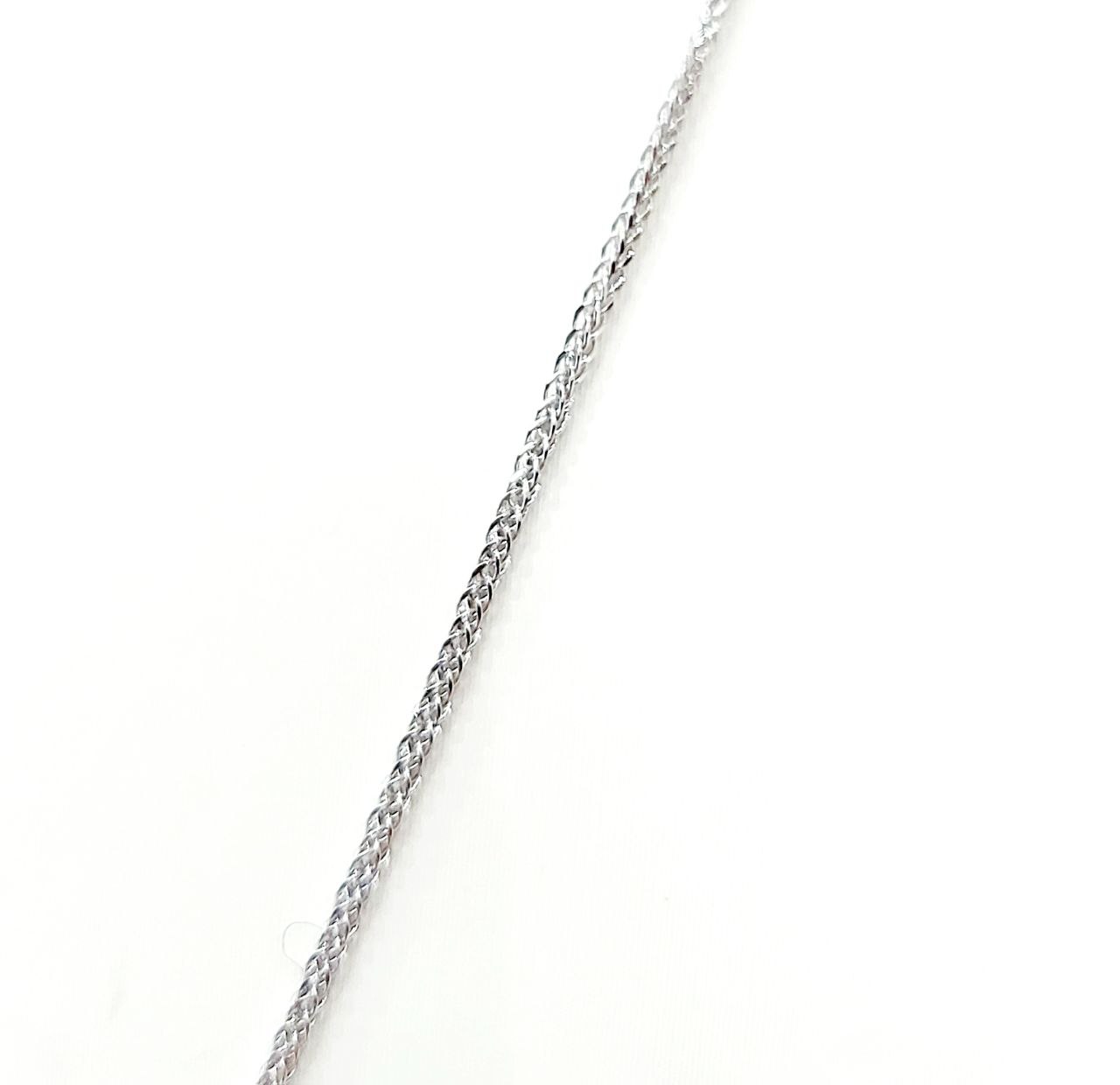Collana con pendente Acquamarina 1,35 ct e Diamante 0,07 ct in Oro Bianco 18 kt (750)