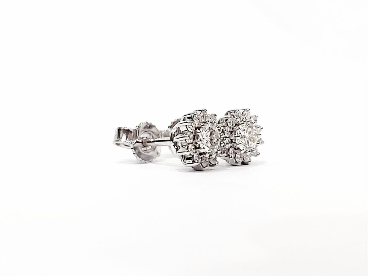 Orecchini magic in Oro Bianco e Diamanti 0,74 ct 18 kt (750)