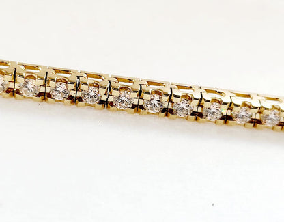 Collana modello tennis con Diamanti ct 5,04 in Oro Giallo 18 kt (750)