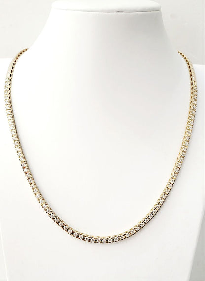 Collana modello tennis con Diamanti ct 5,04 in Oro Giallo 18 kt (750)