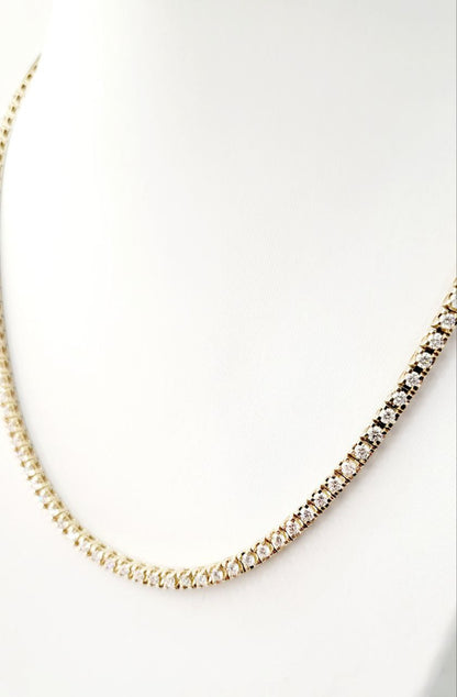 Collana modello tennis con Diamanti ct 5,04 in Oro Giallo 18 kt (750)