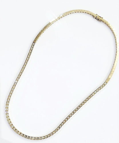 Collana modello tennis con Diamanti ct 5,04 in Oro Giallo 18 kt (750)
