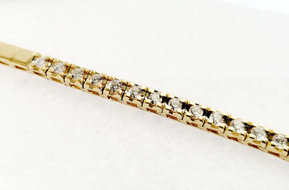 Collana modello tennis con Diamanti ct 5,04 in Oro Giallo 18 kt (750)