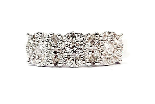 Anello trilogy magic in Oro Bianco con Diamanti 0,78 ct 18kt (750)