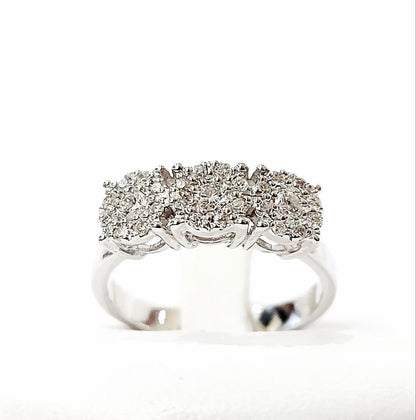 Anello trilogy magic in Oro Bianco con Diamanti 0,78 ct 18kt (750)