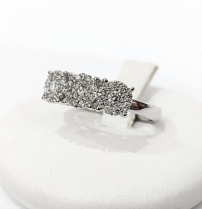 Anello trilogy magic in Oro Bianco con Diamanti 0,78 ct 18kt (750)