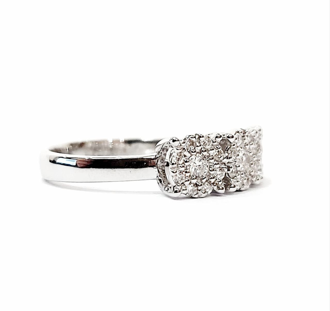 Anello trilogy magic in Oro Bianco con Diamanti 0,78 ct 18kt (750)