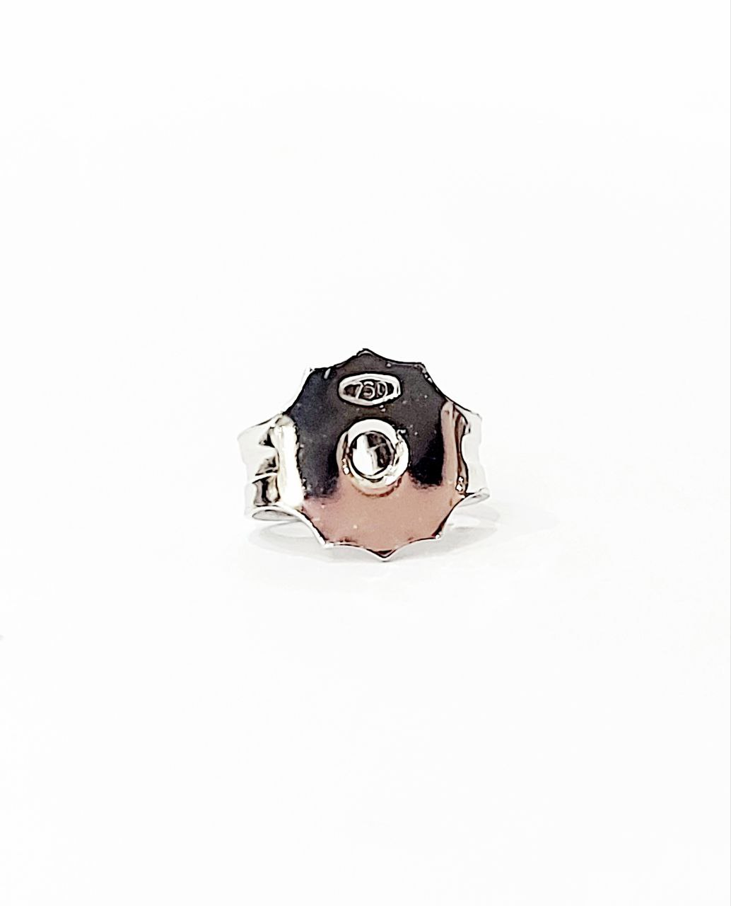 Orecchini punto luce tornito con Diamanti 0,20 ct in Oro Bianco 18 kt (750)