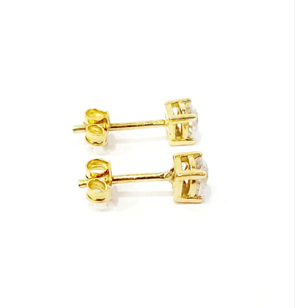 Orecchini punto luce a filo con Diamanti 0,50 ct in Oro Giallo 18 kt (750)