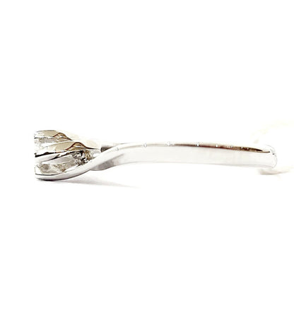 Anello Solitario Valentino in Oro bianco con Diamante 0,06 ct 18 kt (750)