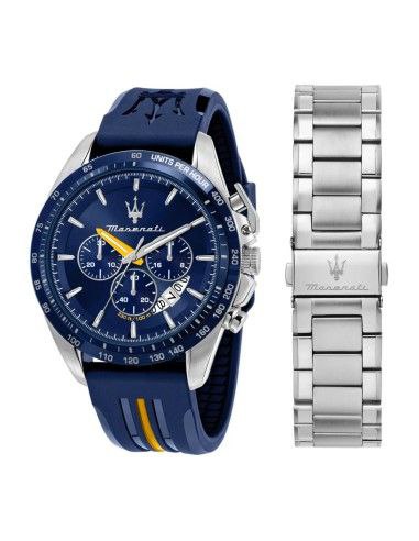 Orologio Maserati Modena Edition collezione Traguardo Ceramic crono con cinturino in silicone e acciaio - R8871612039