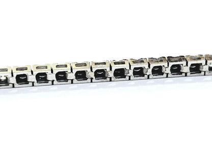 Bracciale Unisex  modello Tennis Oro Bianco 18kt-750 Diamanti Neri ct 4,50 Diamanti Bianchi ct 0,50