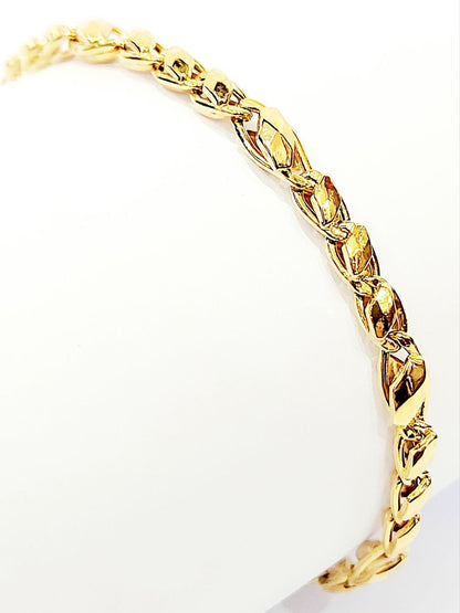 Bracciale Oro Giallo 18 kt (750) maglia piastra bombata - Oreficeria