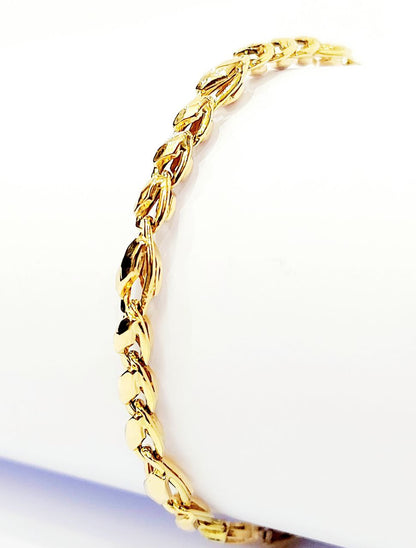Bracciale Oro Giallo 18 kt (750) maglia piastra bombata - Oreficeria