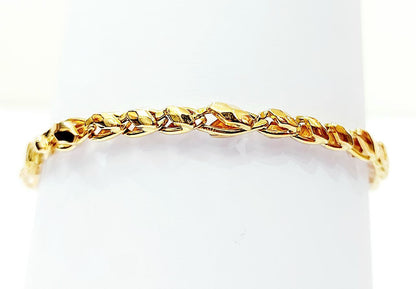 Bracciale Oro Giallo 18 kt (750) maglia piastra bombata - Oreficeria