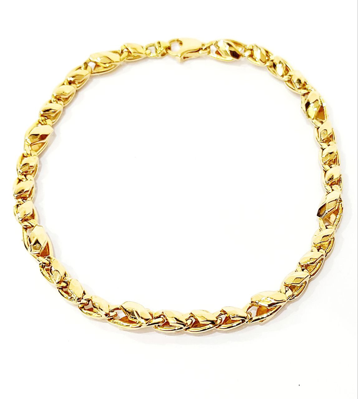 CARISSIMA Bracciale da donna in oro giallo 9 ct con motivo ovale traforato, 18 cm CARISSIMA Bracciale da donna in oro giallo 9 ct con motivo ovale traforato, 18 cm