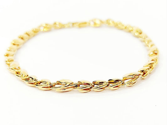 Bracciale Oro Giallo 18 kt (750) maglia piastra bombata - Oreficeria