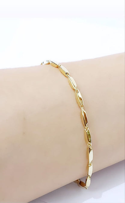 Bracciale Oro Giallo 18 kt (750) maglia bamboo - Oreficeria