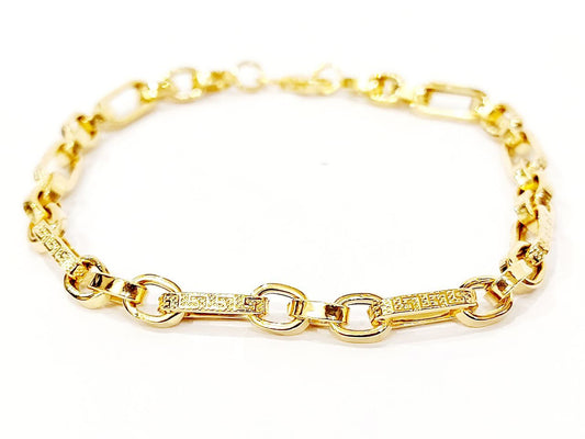 Bracciale catena maglie ovali in oro 18 kt - oreficeria