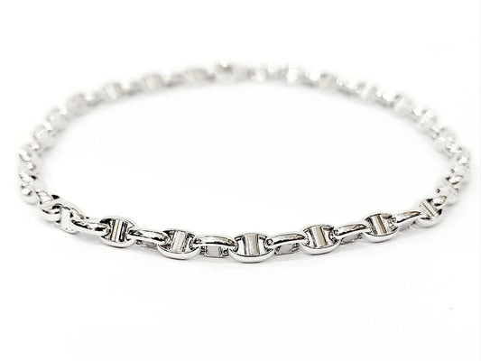 Bracciale in oro bianco 18 kt (750) catena Traversino - Oreficeria