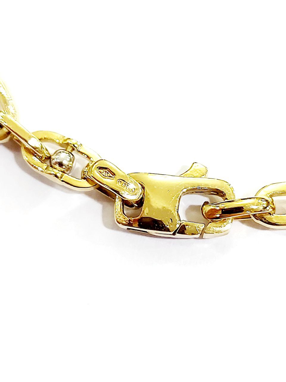 Bracciale Oro bianco e Oro Giallo 18 kt (750) catena maglie traversino - Oreficeria