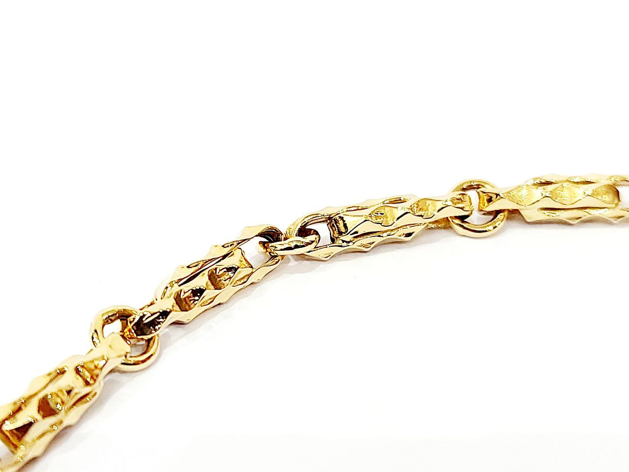 Bracciale Oro Giallo 18 kt-750 con lapislazzulo maglia bamboo