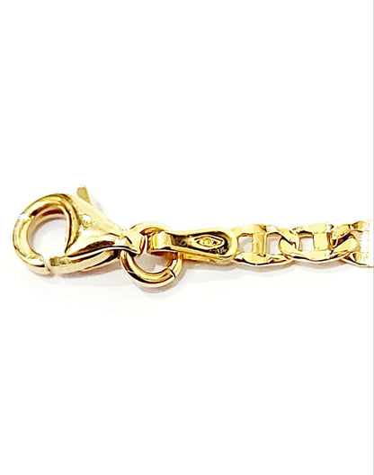 Bracciale Oro Giallo 18 kt-750 catena piatta lucida unisex - Oreficeria