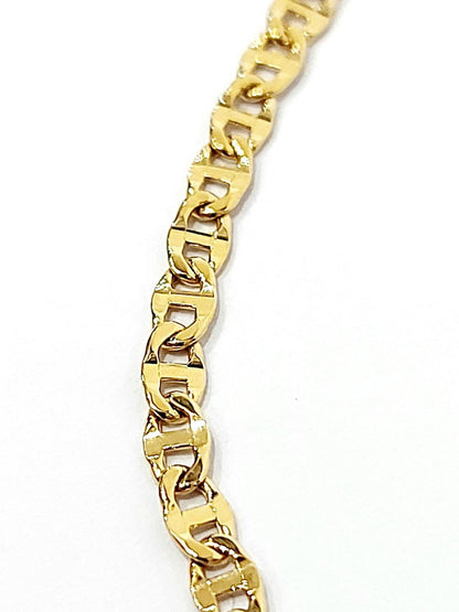 Bracciale Oro Giallo 18 kt-750 catena piatta lucida unisex - Oreficeria