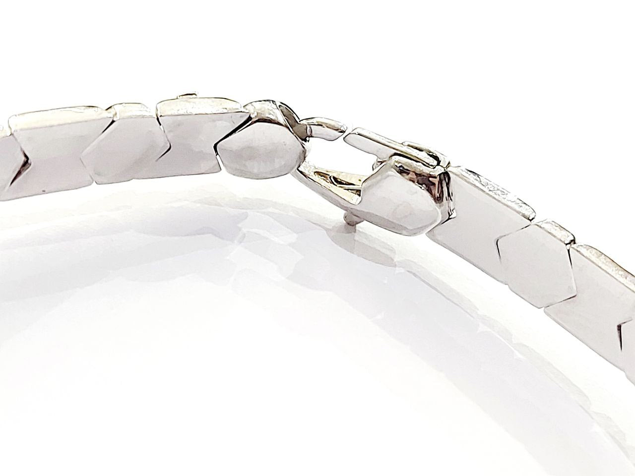 Bracciale Oro Bianco 18 kt (750) double face rigido e semirigido - Oreficeria