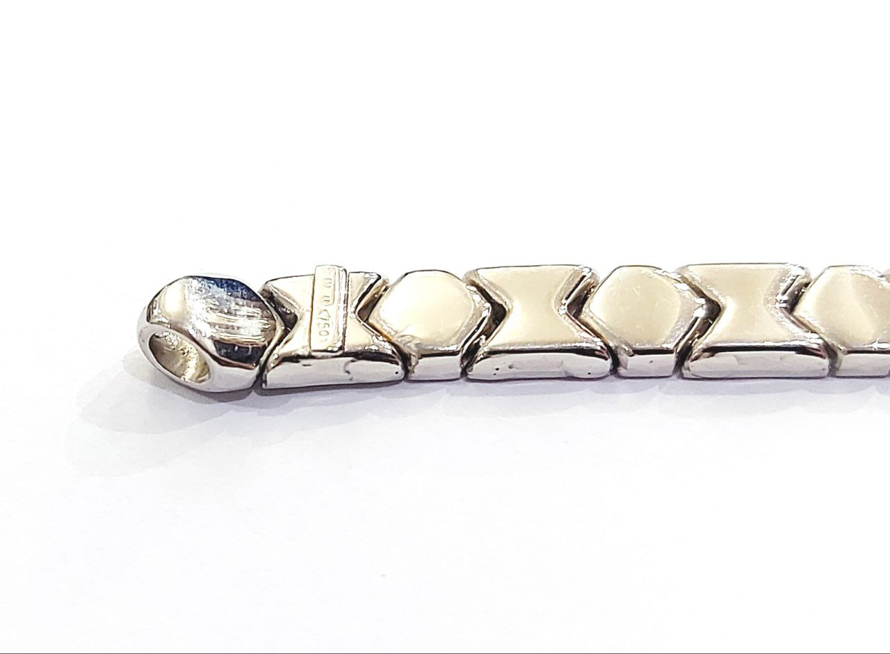 Bracciale Oro Bianco 18 kt (750) double face rigido e semirigido - Oreficeria