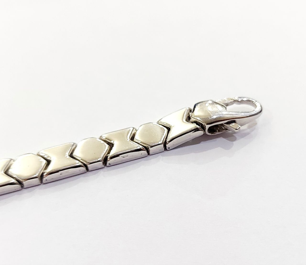 Bracciale Oro Bianco 18 kt (750) double face rigido e semirigido - Oreficeria