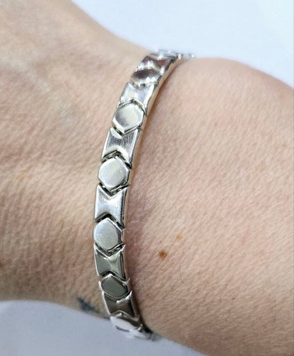 Bracciale Oro Bianco 18 kt (750) double face rigido e semirigido - Oreficeria