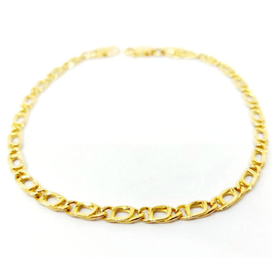 Bracciale Oro Giallo 18 kt (750) catena piatta unisex - Oreficeria
