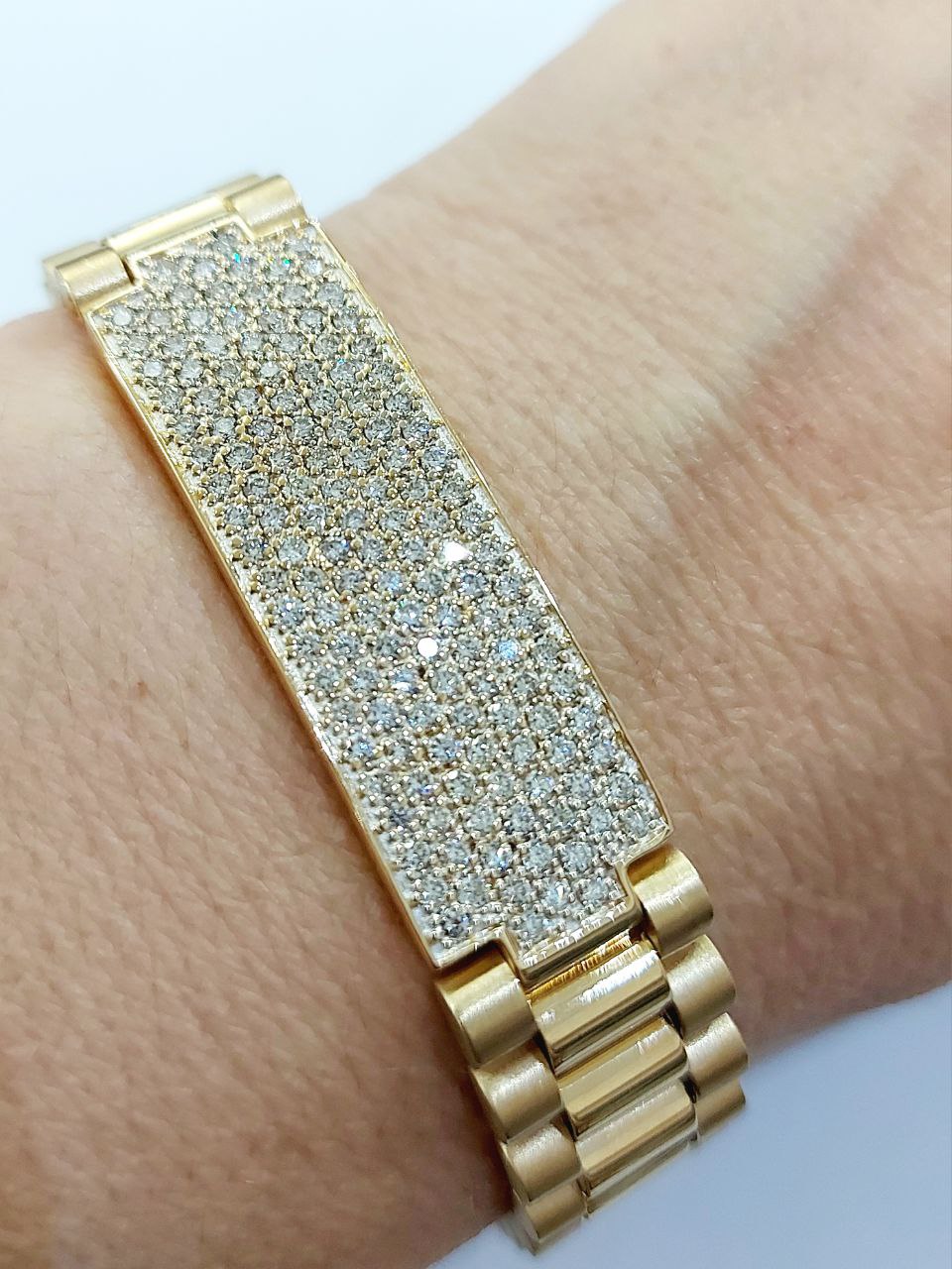 Bracciale Unisex modello jubilee Diamanti ct 2,45 Oro Giallo 18kt -750 GEM -TECH