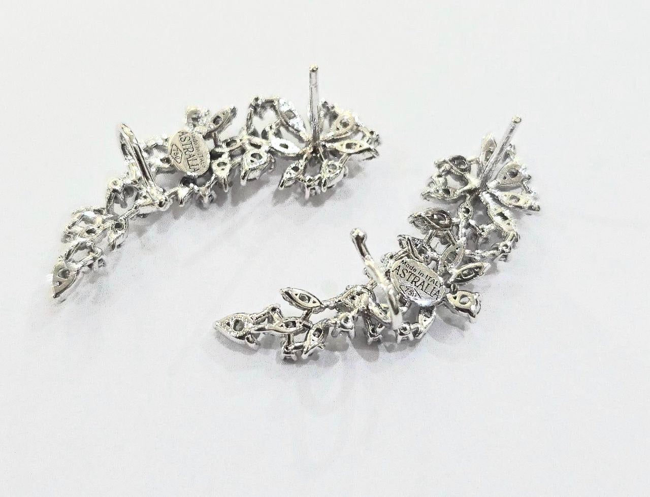 Orecchini Donna fantasia che copre tutto l'orecchio in Oro e Diamanti 18kt-750 Diamanti 1,19 Gem-tech