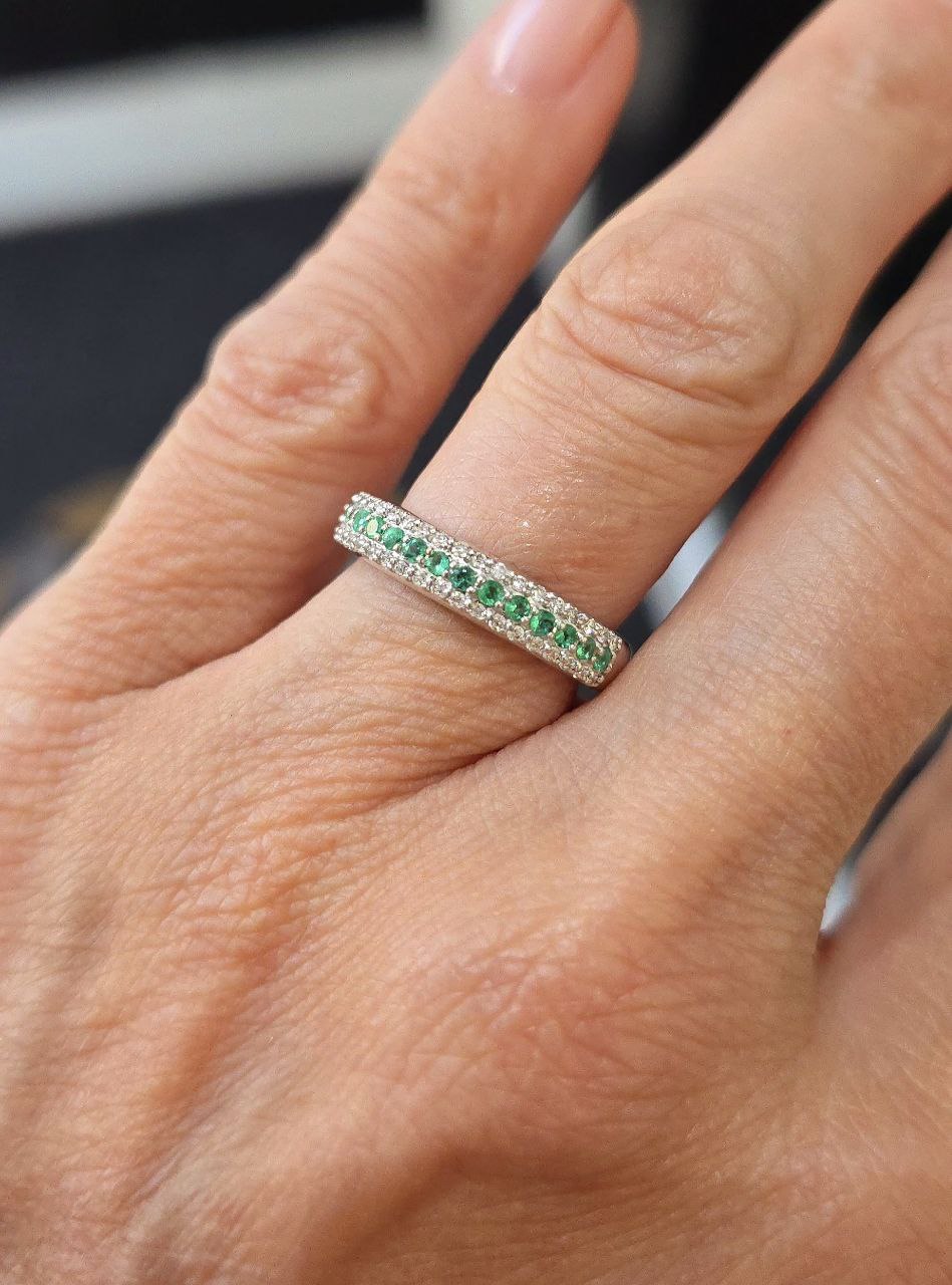 Anello Eternity Oro Rosa 18k con diamanti naturali 1 carato - Scermino Gioielli Anello Eternity Oro Rosa 18k con diamanti naturali 1 carato - Scermino Gioielli
