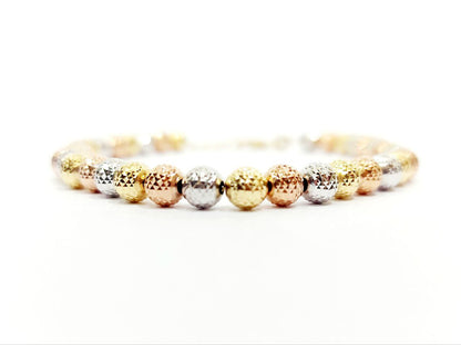 Bracciale sfere milleluci in Oro Giallo Oro Bianco e Oro Rosa 18kt (750) - Oreficeria
