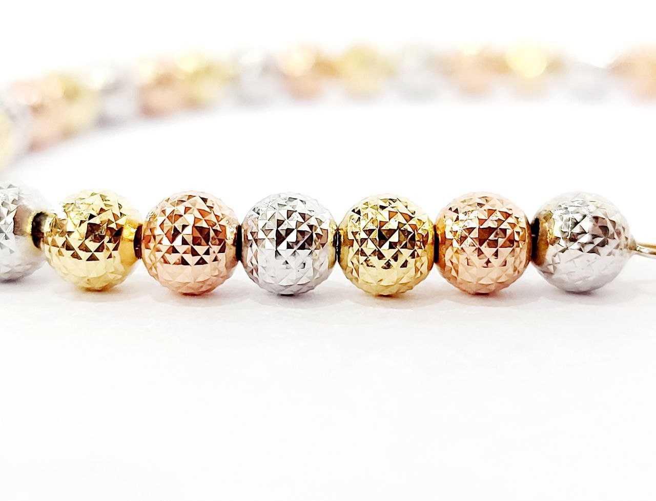 Bracciale sfere milleluci in Oro Giallo Oro Bianco e Oro Rosa 18kt (750) - Oreficeria