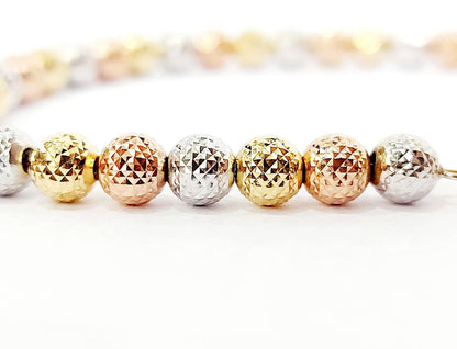 Bracciale sfere milleluci in Oro Giallo Oro Bianco e Oro Rosa 18kt (750) - Oreficeria