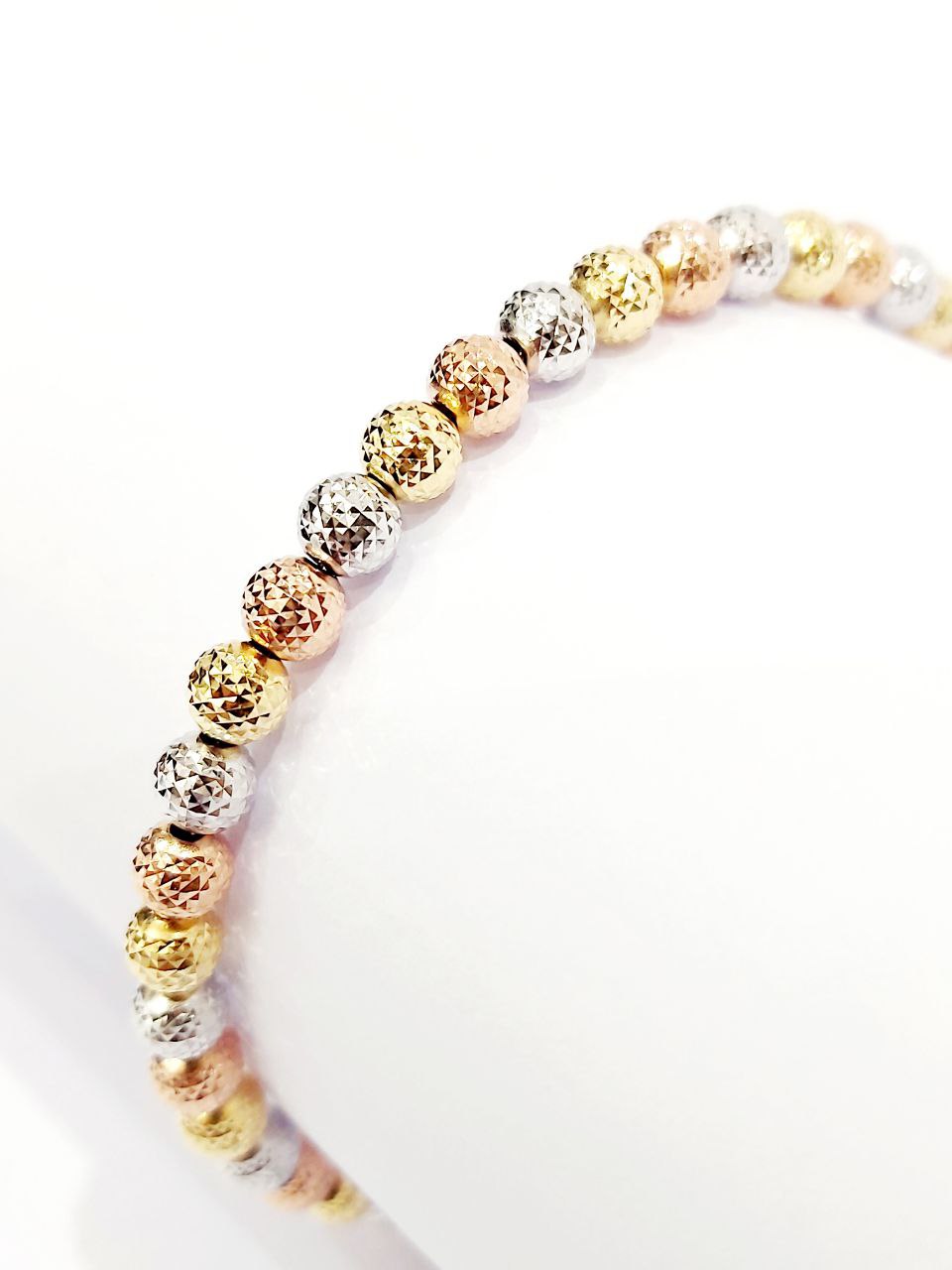 Bracciale sfere milleluci in Oro Giallo Oro Bianco e Oro Rosa 18kt (750) - Oreficeria