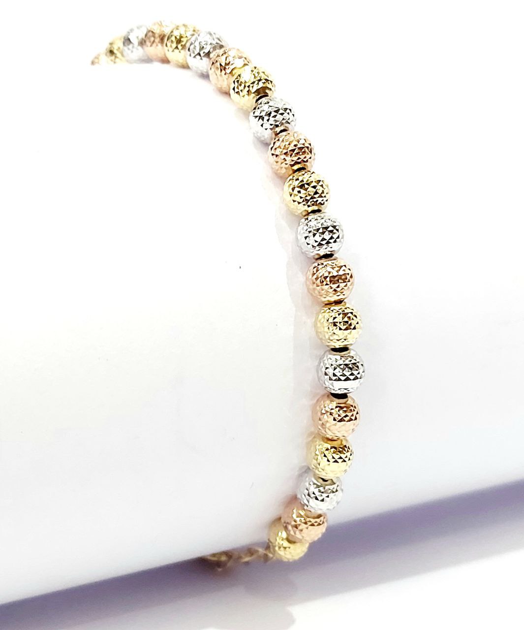 Bracciale sfere milleluci in Oro Giallo Oro Bianco e Oro Rosa 18kt (750) - Oreficeria