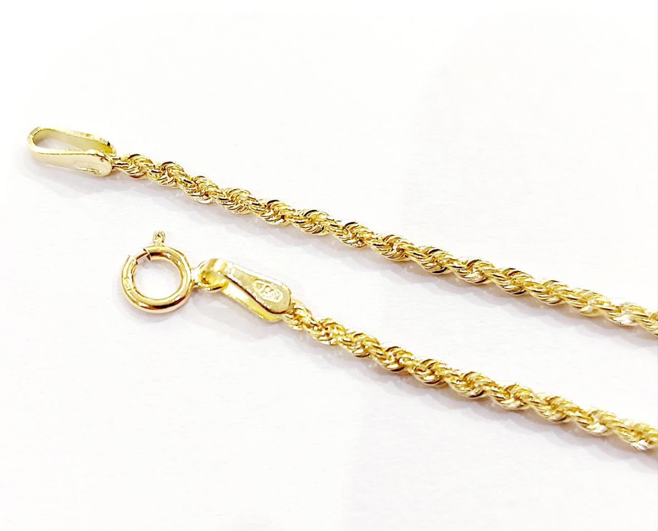 Collana funetta con pendente Croce in Oro Giallo 18kt (750) - Oreficeria