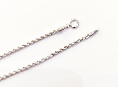 Collana modello fune Unisex Oro Bianco  18kt 750 -50cm