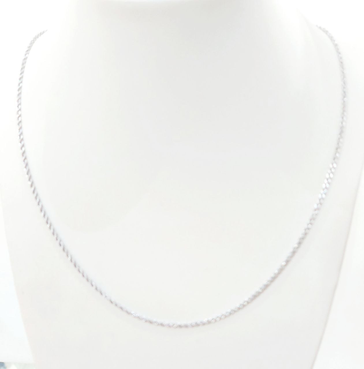 Collana modello fune Unisex Oro Bianco  18kt 750 -50cm