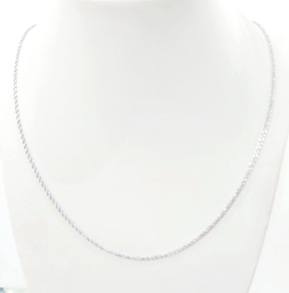 Collana modello fune Unisex Oro Bianco  18kt 750 -50cm