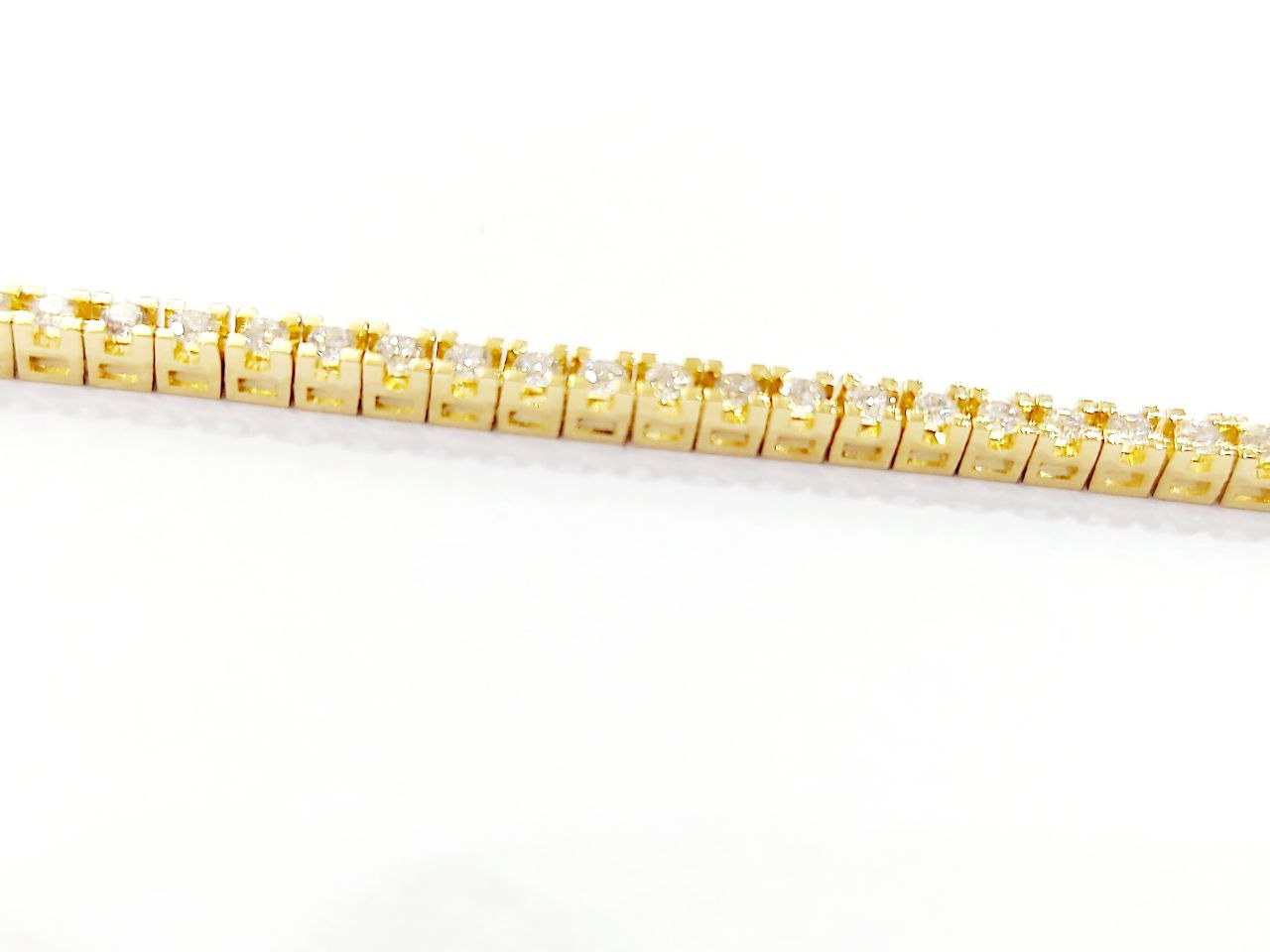 Bracciale modello  tennis in Oro giallo 18 kt con Diamanti bianchi naturali CT 1,60- 21 cm