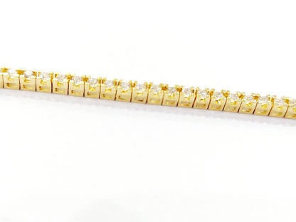 Bracciale modello  tennis in Oro giallo 18 kt con Diamanti bianchi naturali CT 1,60- 21 cm