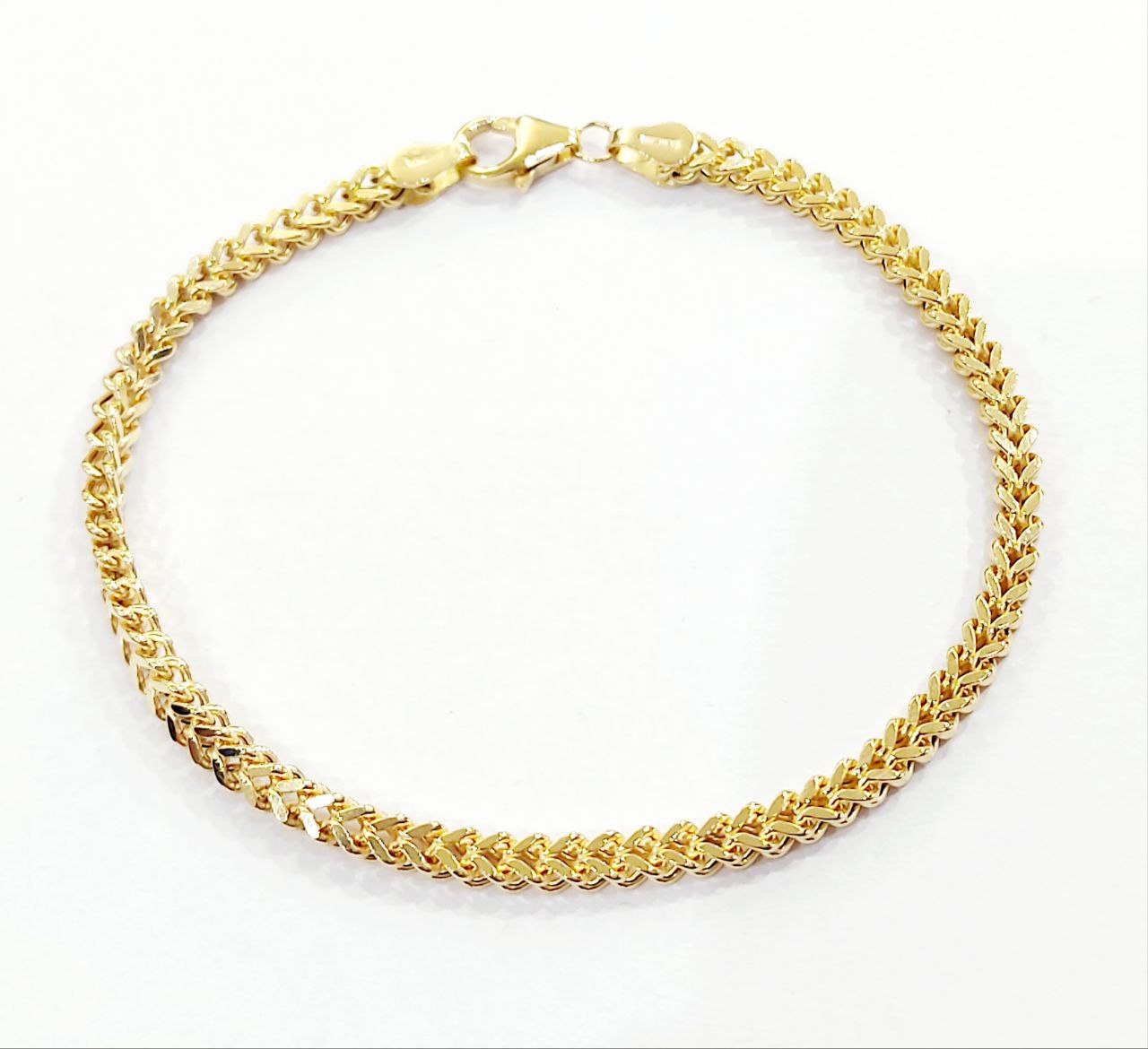 Bracciale modello spiga Unisex Oro Giallo 18 kt -750 -20 cm - Oreficeria