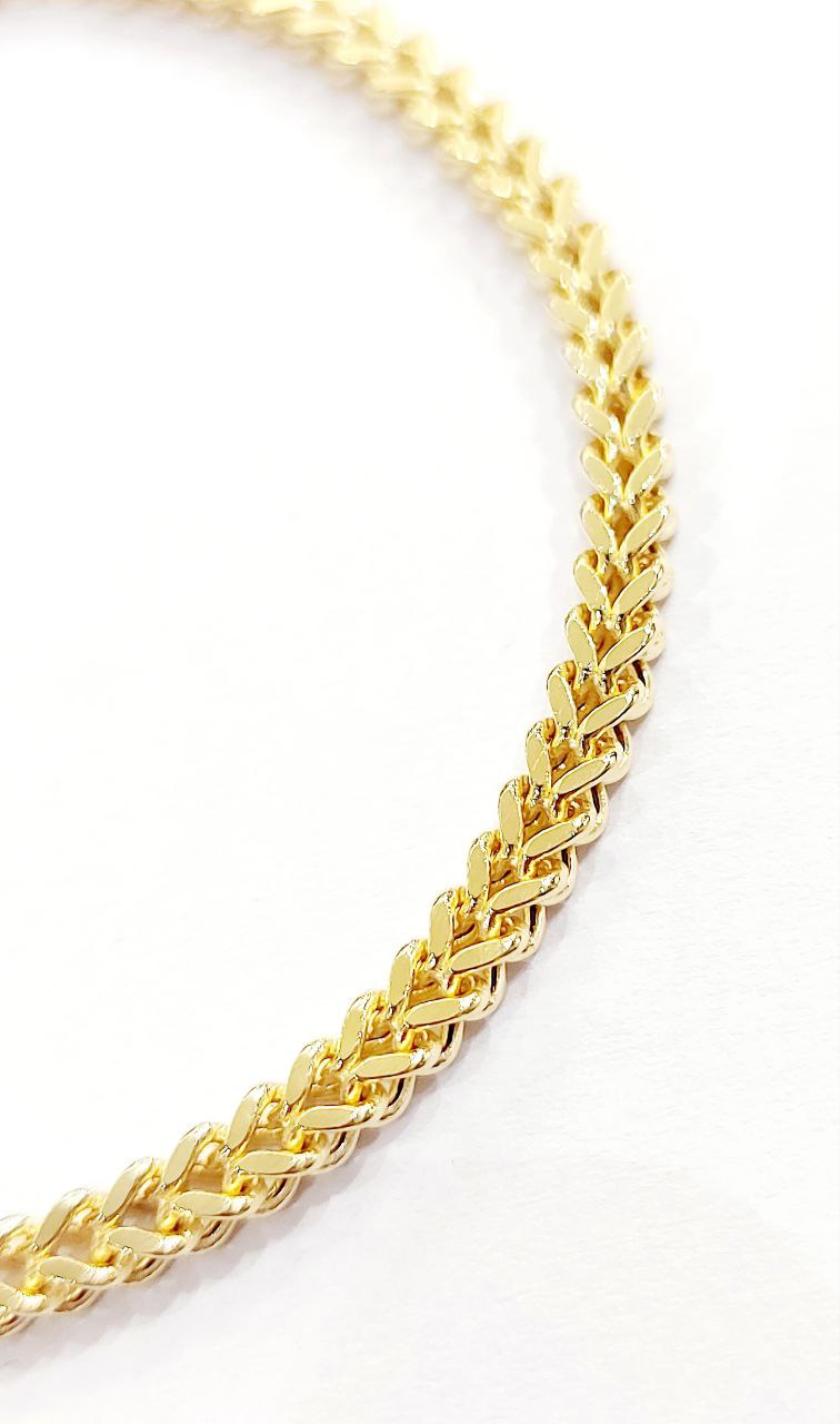 Bracciale modello spiga Unisex Oro Giallo 18 kt -750 -20 cm - Oreficeria