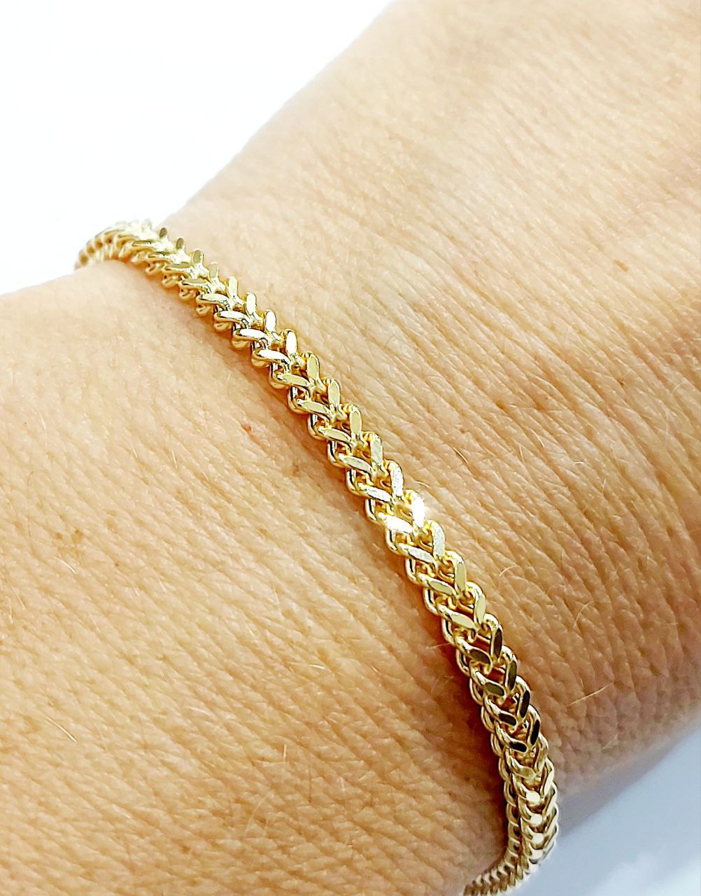 Bracciale modello spiga Unisex Oro Giallo 18 kt -750 -20 cm - Oreficeria